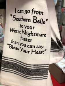 Tea Towel - Southern Belle - Bless your Heart